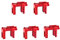 Mauedest 5X Kugelhahnverriegelung, Verstellbare Kugelhahnverriegelung, Klein, für 1/2-2-1/2 Außenrohrdurchmesser, Rot