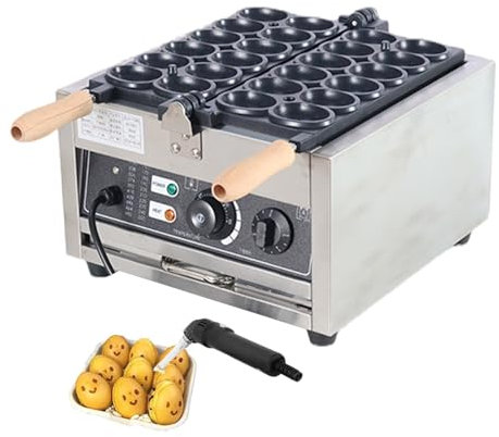 forplubossmmp Máquina Comercial para Hacer Gofres con Burbujas Y Marca, Máquina para Hacer Gofres Y Planchas con Diseño Giratorio De Doble Cara, Placas De Cocción Antiadherentes, Rotación De 180°