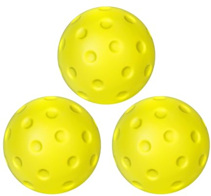 Pickleball-Bälle | Schaumstoff-Tennisbälle | 3x Silent Pickleballs zum Üben | Leise Schaum-Pickleballs für den Innenbereich | Weicher, geräuscharmer PickleBall aus PU-Schaum für Indoor-Spieltraining