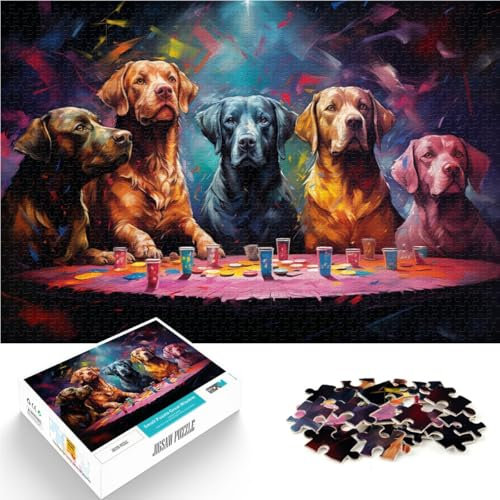 2000 Piece Jigsaws for Adults dog playing poker Game Toys with Matching Poster and Trivia Sheet 27.56 in x39.37 in