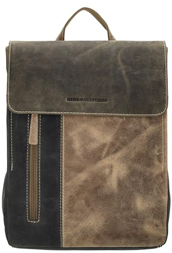 Hide & Stitches - Leder Rucksack für Damen - Olive | Diebstahlsicherer Damenrucksack mit gepolstertem Rücken, Laptopfach & Verstellbaren Schultergurten, 100% Leder