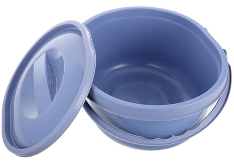 UKCOCO Campingtoilette mit Deckel, Verdickter PVC Eimer mit Zwei Griffen | Erwachsene, Vielseitig Nutzbar im Freien oder Bett, Leicht zu Reinigen und Geruchsarm