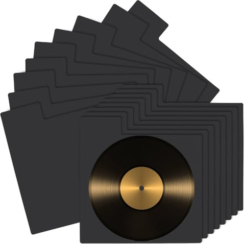 BENECREAT Vinyl Record Divider, Plastic Album Dividers, Black, 36Pcs | 35x32cm/13.8x12.6IN Album Storage Separators, Sturdy & Durable with Tags, Easy to Wipe Clean, For Organizing Collection