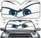 Ojos de Coche Parasol para Parabrisas | Ojos de Dibujos Animados Protector UV para Parabrisas Delantero,Pantalla Plegable para Protección En Viajes, Desplazamientos Y Actividades Al Aire Libre