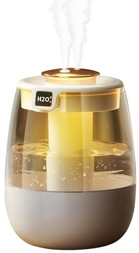 Alwodici Humidifier For Bedroom 1.3L Air Humidifier With Night Light 20dB Quiet Cool Mist Humidifiers for Home Double Port Spray Room Sutiable for Home Office Outdoor Prevent Dry Burning