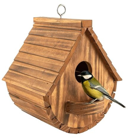 Bebochoi Nichoir pour Oiseaux Exterieur, Nichoir Mésange en Bois - Mangeoire Oiseaux Sauvages, résistant aux intempéries idéal pour Toutes Les Tailles de Jardin Volière à Suspendre extérieur