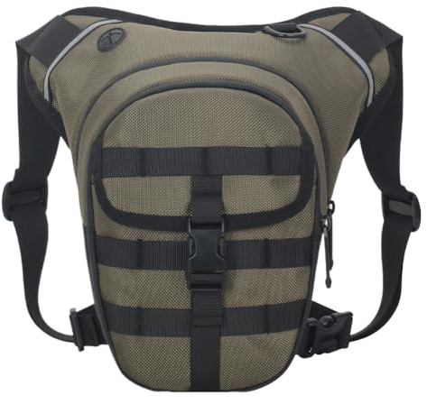 Motorcycle Waist Leg Bag Motorcycle Leg Bag Hip Bum Thigh Large Capacity for Cycling Riding(Green)