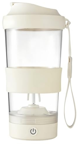 NKFBEV Electric Protein Shaker Bottle, 530ml USB Rechargeable Shaker Cup, Electric Protein Shake Mixer with Removable Base & Clear Marking, Portable Blender Cup for Protein Shakes, Milkshake, Coffee