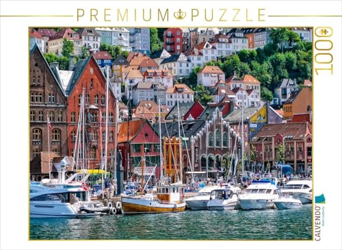 Puzzle · Bergen, Norwegen | Ein Motiv aus dem Kalender Schöne Häfen zwischen Island und Barbados… · 1000 Teile · Lege-Größe 64 × 48 cm · CALVENDO Puzzle