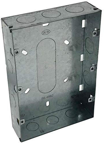 Deta DB172 Grid Switch Flush Mounting Steel Back Box Flush 9/12 Gang
