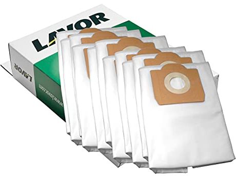 LAVOR Sacchetti Raccoglitori in Microfibra per Aspiratori Silent e Whisper - 10 Pezzi