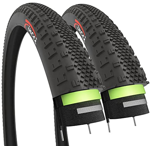 Fincci Par Plegable Gravel Cubiertas 700x38c, 40-622 Cubierta con 1mm Antipinchazos - Eléctrica Carretera MTB Montaña Hibrida Turismo Bici Bicicleta con Neumatico 28 x 1,5 Inch - Paquete de 2