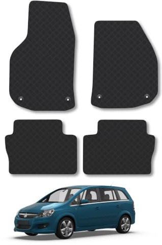 Vauxhall Zafira (2005-2012) 3mm Rubber Car Mats | Tailored Fit Durable Floor Mats Full Coverage Protection Waterproof Accessories Easy Clean Anti Slip Made in the UK