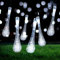 Ovker Solar Lichterketten für Außen Garten, 50 LED 7m Solar Wassertropfen Lichterkette, 8 Modi Wasserdicht Regentropfen Dekoration Lichter für Terrasse Weihnachten(Weiß)