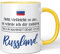 JUNIWORDS Tasse, Sieht vielleicht so aus, als würde ich dir zuhören. Doch in Wahrheit denke ich an Russland (1001338), Wähle Farbe, Gelb