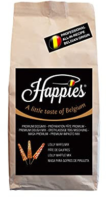 Happies Mélange à pâtisserie pour de délicieuses gaufres sucettes, mix de pâte pour gaufres Lollipop, facile à préparer (2.5)