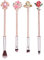 Bswefty Hot Sailor Moon Lot de 8 pinceaux de maquillage pour eyeliner, fard à paupières, fond de teint, poudre, poils synthétiques roses (couleur du manche : 4 pièces)