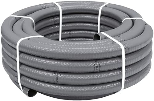 Suinga PVC-Schlauch, flexibel, grau, Ø 32 mm, Rolle 50 m