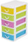 VIRSUS Cassettiera a Torre con cassetti COLORATI 7141, misura 16x22x25cm, set 5 cassetti con maniglia, organizer salvaspazio per piccoli oggetti, ufficio, camera da letto, scrivania, bambini
