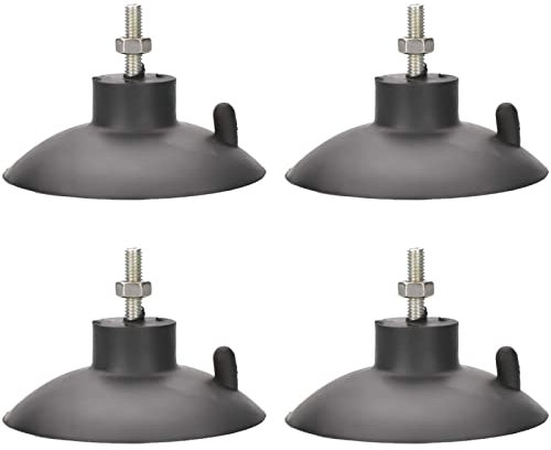 AccEncyc 4 patas con ventosa para patatas fritas con tornillos para cortador de patatas fritas comercial industrial (negro)