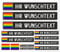 Samunshi® Fahrrad Namensaufkleber Regenbogenfahne Flagge Set - Name für Auto Motorrad Fahrrad Helm - Aufkleber Sticker personalisiert - Tuningaufkleber