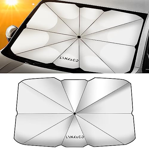 Coche Parabrisas Sombrilla Paraguas,para LYNK CO 01 02 03+ 05 06,Anti UV Rayos Parasol Plegable Mantener Vehículo Fresco Fácil Almacenar