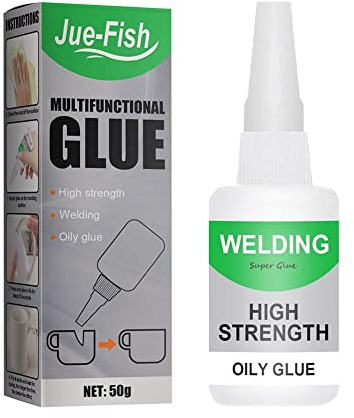 Jue Fish Colle multifonction pour soudure Jue-Fish Colle huileuse haute résistance Colle tout usage extra forte pour résine plastique, céramique, métal, verre