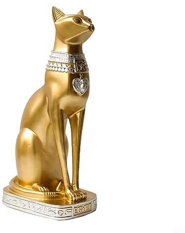 Kreative ägyptische Bastet Sammlerfigur Bronzepulver gemischt mit Harz Katze Göttin Statue Kerzenhalter