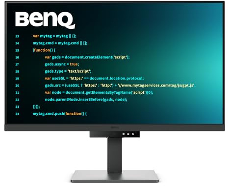 BenQ RD320U 32 4K 3840x2160 Programming Monitor with 2000:1 Contrast Ratio, Matte Nano Panel, Backlight, USB C 90W, Coding Modes, Night Time Protection, Ergonomic Design