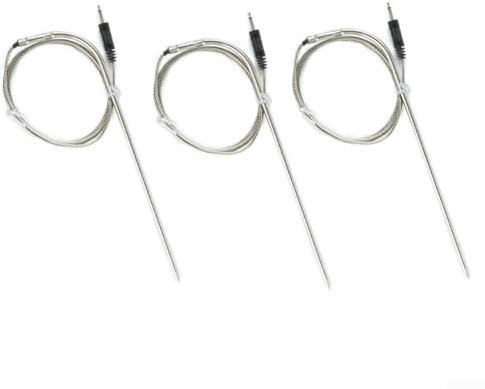 3 Stück Thermometer-Ersatz-Sonde, Ersatzsonde für 2.5mm Sonde Grillthermometer, Fleisch, Kochen, Temperaturregelung