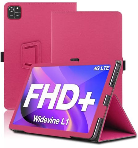 Hülle für AGM PAD T1 10.95 Zoll, AGM PAD T1 Tablet Schutzhülle, Klappständer Schutzhülle mit Stifthalter und Handschlaufe, Umfassender Schutz. (Rot)