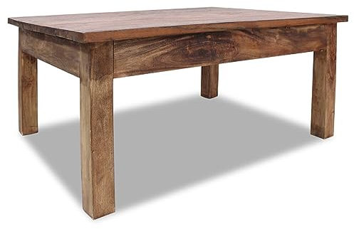 Homgoday Couchtisch aus Mahagoni-Massivholz, 98 x 73 x 45 cm, moderner Couchtisch, Wohnzimmertisch, für Büro und Schlafzimmer