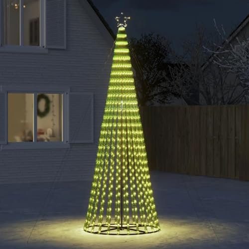 IKAYAA Albero di Natale Luminoso Luci Illuminazione Albero di Natale Interni Esterni Decorazioni Natalizie Interno Esterno-Bianco caldo-300 cm