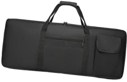 TTETTZ E Piano Koffer, 61 Tasten, Klavier Gigbag mit Tasche, Tragbarer, Gepolsterter Rucksack, Tragetasche, Handtasche für Reisen, Schule, L