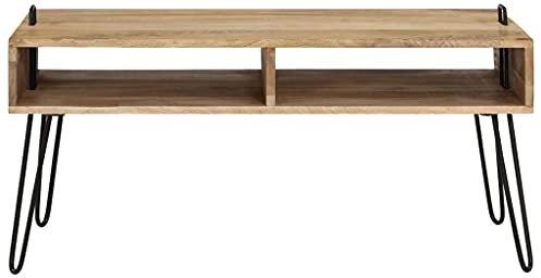 HEFZGDB Couchtisch Massivholz Mango 100x60x45 cm Living Room Table Beistelltisch Couch Kleiner Tisch Wohnzimmer Satztische Fürs Wohnzimmer für Innenhof Garten Wohnzimmer Tagungsraum