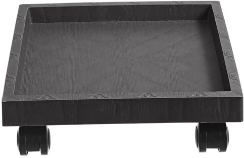 Sosoport Blumenkübel Untersetzer Mit Rollen Quadratischer Pflanzenroller Aus Grauem Verstärktem Material Für Innen Und Außenbereich Ø 290mm Ideal Für Blumentöpfe Und