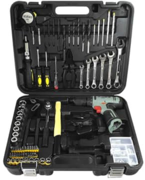 Kit Trapano Avvitatore 12V con Batteria 20V, 135 Accessori Professionali, Valigetta Completa con Punte, Bussole e Utensili