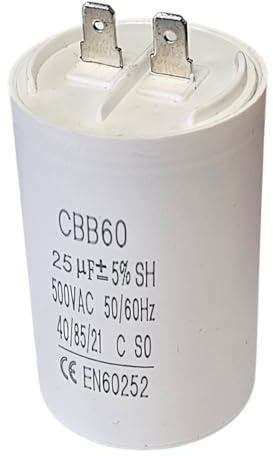 Place4parts Compatible 25uf Capacitor for karcher Pressure Washer HD511C K3 K4 K5 K6 K6.50 T200 T250 T300 Motor Start Run 500 VAC 40/85/21