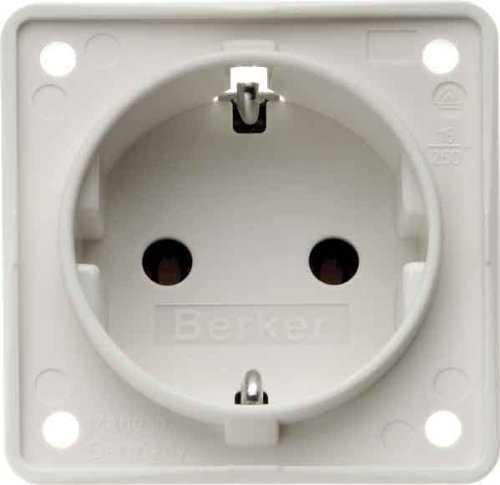 Berker Schuko-Steckd.pws 941852502 m.Schraubklemmen INTEGRO Steckdose 4011334240549 (3 Stück Schuko-Steckdose), 655430, weiß