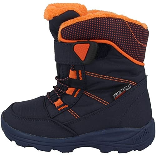 Kamik Unisex-Kinder Stance Schneestiefel, Blau (Navy and Flame NFL), 25 EU