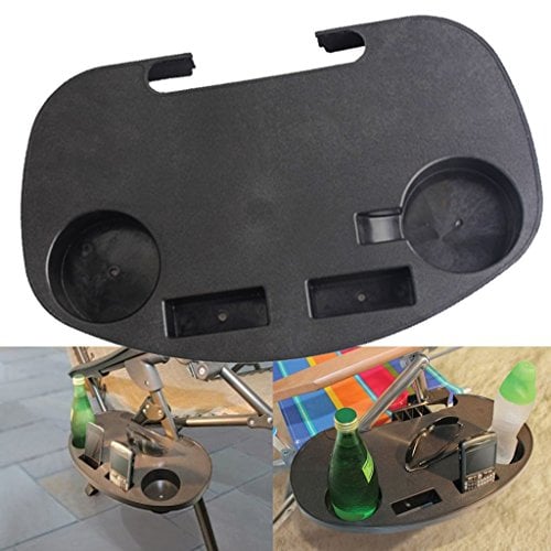 Guaranteed4Less Deck Chair Clip On Side Table Garden Tray Drinks Holder Camping Outdoors Fishing