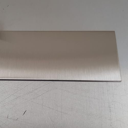 AluCouleur Fond de hotte/Crédence INOX brossé- 10 Tailles - Hauteur 50 cm x (Échantillon INOX Brossé 1 mm)