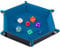 SIQUK Würfelteller, Klapp Hexagon PU Leder und Blauer Himmel Velvet Dice Halter für Dungeons and Dragons RPG Würfel Gaming D & D und andere Tischspiele