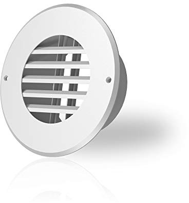 AC Infinity Wandgitter für 100 mm Lüftungsschläuche | Weißes Metall-Lüftungsgitter für Heizung, Kühlung, Belüftung und Abluft
