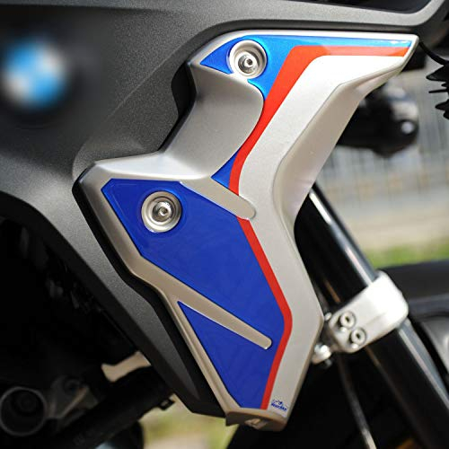 Resin Bike Aufkleber für Motorrad Kompatibel mit BMW R 1250 GS 2019-2020 HP. Seitenschutzgitter vor Stößen und Kratzern. Paar 3D-Harzklebstoff – Stickers - Made in Italy