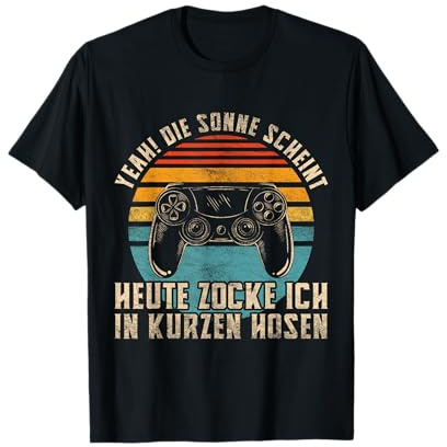 Gamer Gaming Zocken Kurze Hosen Videospiele Geschenk Idee T-Shirt