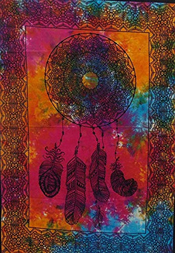 AVA Collections Dream Catcher Wandposter, Mandala, Tapisserie, Batikdruck, Baumwolle, Poster, 101,6 x 76,2 cm (mehrfarbig)
