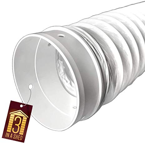 Universal Tumble Dryer Vent Hose Extension Kit 4 102mm 1 Metre Including Connector/Fixing Studs