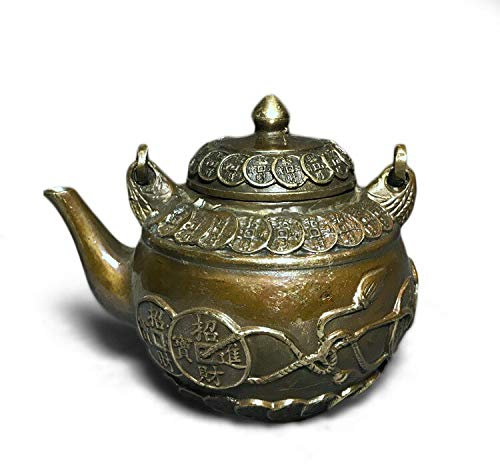 LAOJUNLU - Decorazione per pentola di denaro antico, in puro rame, gioielli in stile tradizionale cinese