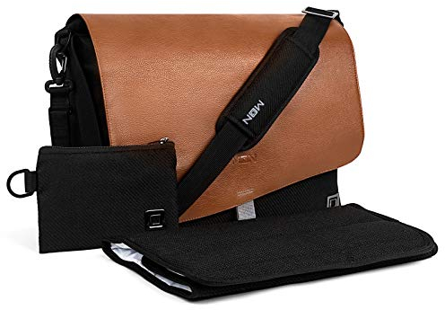 Moon Wickeltasche Messenger Bag brown flap